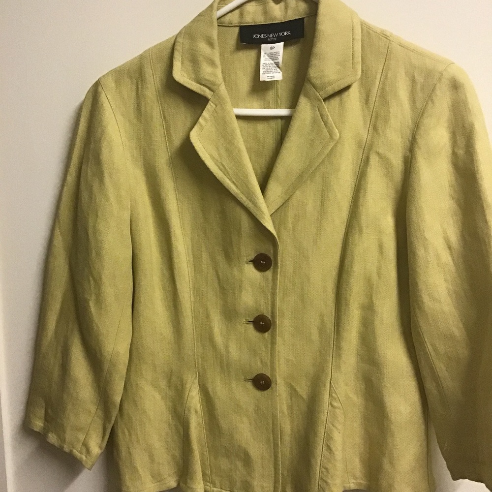 Linen/silk jacket with buttons